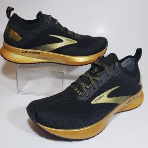 Brooks Womens Levitate 4 Black & Gold Running Shoes